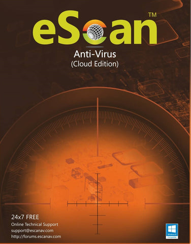 eScan Anti-Virus  with Cloud Security 1 user/1 year (For Windows) - Activate Link: http://www.escanav.com/en/antivirus-downloadlink/downloadproduct.asp?pcode=ES-AVv14