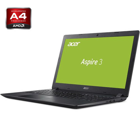 NB Acer Aspire 3 A315-21G-42EZ /15.6" FHD Antiglare/AMD DUAL Core A4-9120 (2.2GHz-2.5GHz, 1MB L2 Cache) (7th Gen)/AMD Radeon™ 520 2GB GDDR5/4GB(1x4GB) DDR4/1000GB+(m.2 slot SSD free)/W/o ODD/802.11 ac/2CELL/LINUX, Obsidian Black