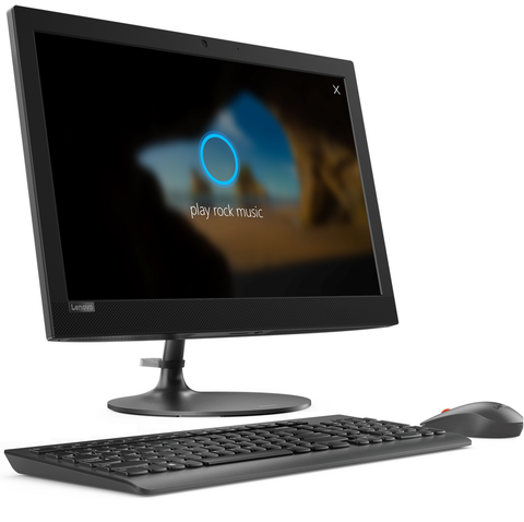 Lenovo IdeaCentre AIO 330 19.5" WVA 1440x900 J5005 up to 2.8GHz QuadCore, 4GB DDR4, 1TB 2.5", DVD, WiFi, BT, HD cam, Black + USB keyboard and mouse