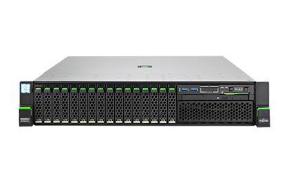 Сървър Fujitsu Primergy  RX2520 M4, 1 x Intel Xeon Silver 8 Core 4110 85W 2.10 GHz /2400MHz 11MB; 16GB DDR4-2666ECC UDIMM; up to 4 HDD 3,5 (not included); Integrated RAID 0, 1, 10, 5, 50, 6, 60 2Mb Cache,2x800W Redundant Power Supply, DVD-RW SuperMulti,