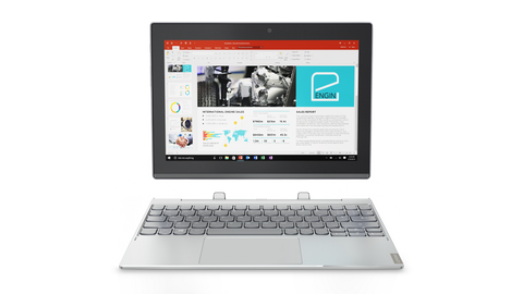Lenovo Miix 320 10.1" IPS 1280x800 x5-Z8350 up to 1.92GHz QuadCore, 4GB RAM, 64GB SSD, 5MP cam + 2MP front, MicroSD, USB-C, Micro HDMI, 2 x USB, WiFi, BT 4.0, Platinum, Win 10 + detachable keyboard