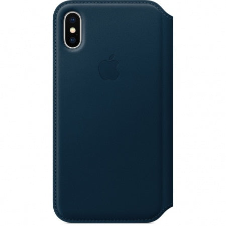 Apple iPhone X Leather Folio - Cosmos Blue