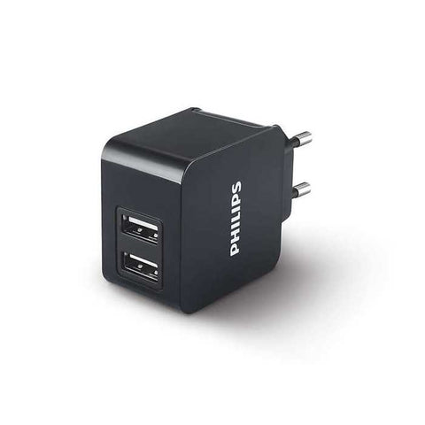 Philips универсално зарядно устройство за 2 USB устройства,  5 V, 3.1 A