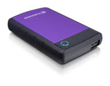 Твърд  диск Transcend 2TB StoreJet 25H3 USB 3.0 2.5" Rubber Case, Anti-Shock, Purple
