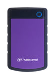 Твърд  диск Transcend 2TB StoreJet 25H3 USB 3.0 2.5" Rubber Case, Anti-Shock, Purple