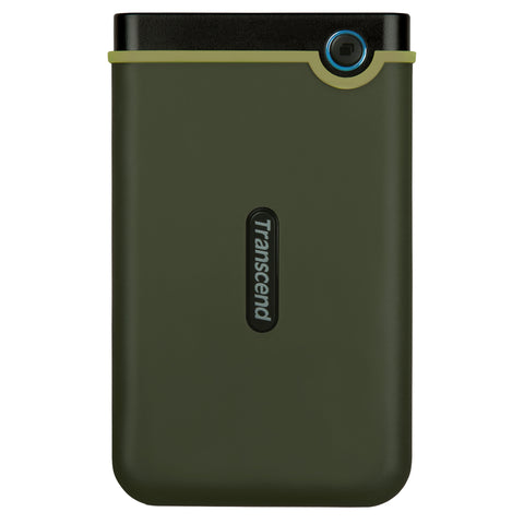 Твърд  диск Transcend 2TB StoreJet 25M3G USB 3.1, 2.5" Rubber Case, Anti-Shock, Military Green (Slim)