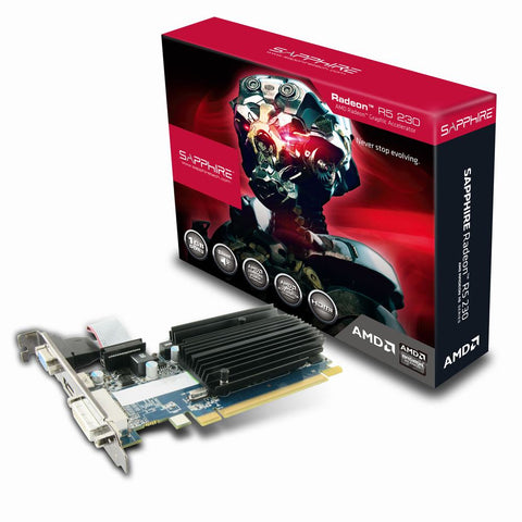 Видео Карта Sapphire R5 230 1G DDR3 PCI-E HDMI / DVI-D / VGA BULK