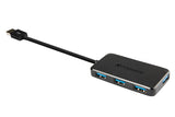 USB 3.0 4-портов хъб Transcend USB 3.0, 4-Port HUB, Ultra slim and portable, Black