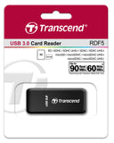 Четец за флаш карта Transcend USB 3.0 SD/microSD Single-Lun Card Reader, Black