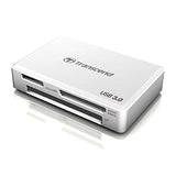 Четец за флаш карта Transcend USB 3.0 All-in-1 Multi Card Reader for SD/SDHC/SDXC/MS/CF Cards, White