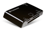 Четец за флаш карта Transcend All-in-1 Multi Memory Card Reader, USB 2.0 for CF, SD/SDHC, MMC, MMCplus, RS-MMC, MMCmobile and MMCmicro, microSD/microSDHC and Memory Stick series cards, Black