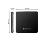 Оптично устройство Transcend 8X Portable DVD Writer, Extra Slim Type USB, 13.9mm thick, Black