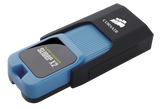 Флаш памет Corsair Voyager Slider X2 USB 3.0 16GB, Blue Housing, Read 200MBs - Write 50MBs, Capless Design, Plug and Play