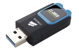 Флаш памет Corsair Voyager Slider X2 USB 3.0 16GB, Blue Housing, Read 200MBs - Write 50MBs, Capless Design, Plug and Play