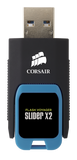 Флаш памет Corsair Voyager Slider X2 USB 3.0 32GB, Blue Housing, Read 200MBs - Write 90MBs, Capless Design, Plug and Play