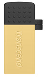 Флаш памет Transcend 16GB JetFlash 380 USB On-The-Go for ANDROID, Gold Plating