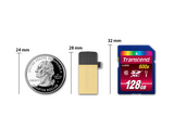 Флаш памет Transcend 16GB JetFlash 380 USB On-The-Go for ANDROID, Gold Plating