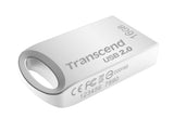 Флаш памет Transcend  16GB JetFlash 510, Silver Plating USB 2.0