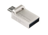 Флаш памет Transcend 16GB JetFlash 880 On-The-Go for ANDROID, USB 3.0, Silver Plating