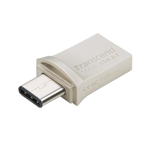 Флаш памет Transcend 16GB JetFlash 890 USB 3.1 Type-C  On-The-Go for ANDROID, Silver