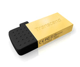 Флаш памет Transcend 32GB JetFlash 380 USB On-The-Go for ANDROID, Gold Plating