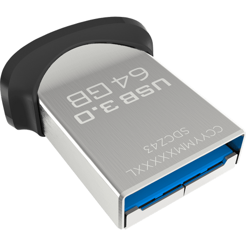 Флаш памет SanDisk Ultra Fit USB 3.0 Flash Drive 64GB, read speed: up to 150 MB/s