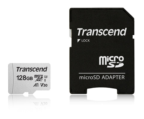 Памет Transcend 128GB UHS-I U3 V30 A1 microSDXC I, Class10 with Adapter, read: up to 95MBs, 45MB/s