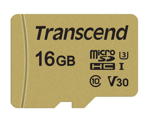 Памет Transcend 16GB microSDHC I, Class 10, U3, V30, MLC with Adapter, read: up to 95MBs, 60MB/s