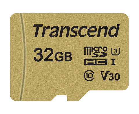 Памет Transcend 32GB microSDHC I, Class 10, U3, V30, MLC with Adapter, read: up to 95MBs, 60MB/s