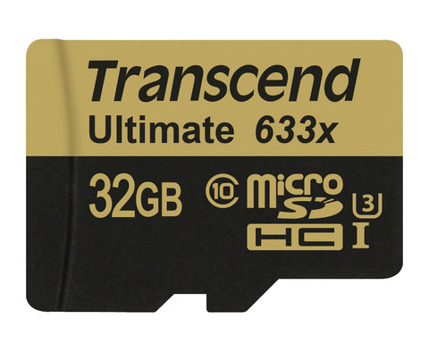 Памет Transcend 32GB MicroSDXC/SDHC Class 10 UHS-I U3 633x (Ultimate)with adapter, read: up to 95MB/s 633x