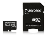 Памет Transcend 64GB microSDXC UHS-I Class 10 with adapter (SD 3.0), read  up to 45MB/s 300x