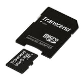Памет Transcend 64GB microSDXC UHS-I Class 10 with adapter (SD 3.0), read  up to 45MB/s 300x