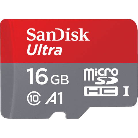 Памет SanDisk Ultra 16GB Micro SDHC UHS-I Card with Adapter, read up to 98MB/s