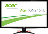Monitor Acer Predator GN246HLBbid, NVIDIA® 3D Vision™ LED, 24" (61cm), Format: 16:9, Resolution: Full HD (1920x1080@144 Hz), Response time: 1 ms, Contrast: 100M:1, Brightness: 350 cd/m2, Viewing Angle: 170°/160°, VGA, DVI, HDMI, Acer EcoDisplay, Acer Ad
