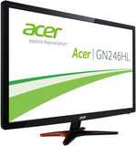 Monitor Acer Predator GN246HLBbid, NVIDIA® 3D Vision™ LED, 24" (61cm), Format: 16:9, Resolution: Full HD (1920x1080@144 Hz), Response time: 1 ms, Contrast: 100M:1, Brightness: 350 cd/m2, Viewing Angle: 170°/160°, VGA, DVI, HDMI, Acer EcoDisplay, Acer Ad