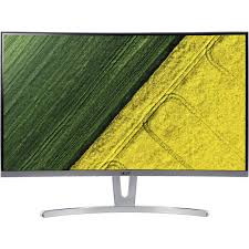 Monitor Acer ED273wmidx White (27") 69cm Curved 1800R ZeroFrame, Format: 16:9 Response time: 4ms, Contrast: 100M:1 ACM Brightness: 250nits VA LED DVI HDMI Speakers Audio out EURO/UK EMEA White Acer EcoDisplay, 2 years