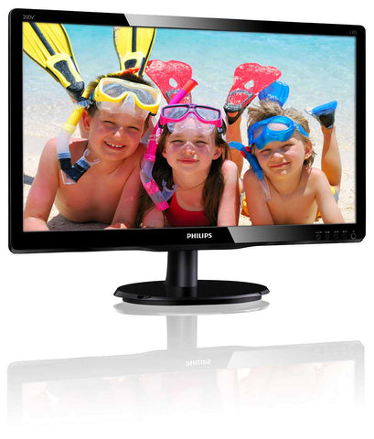 Philips 19.5" LED монитор 1920 x 1080 16:9 FHD, 8ms, 250cd/m2, VGA, DVI