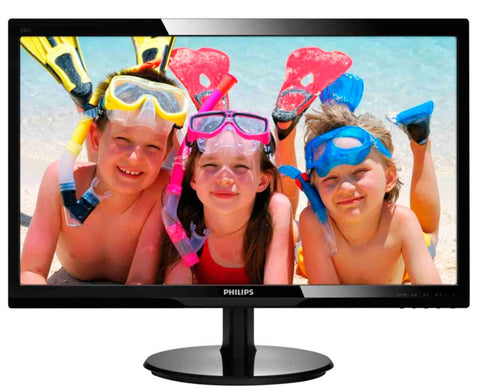 Philips 24" Slim LED 1920x1080 FullHD 16:9 5ms 250cd/m2 10 000 000:1 DVI, VESA, Piano Black