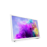 Philips 24" FHD TV, DVB T/C/T2/T2-HD/S/S2,  Incredible Surround, Clear Sound, 6W,  Бял