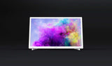 Philips 24" FHD TV, DVB T/C/T2/T2-HD/S/S2,  Incredible Surround, Clear Sound, 6W,  Бял
