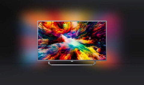 Philips 43" UHD, DVB-T2/C/S2, Android TV, Ambilight 3, HDR+, P5, Quad core,1600 PPI, RC Keyboard+ Voice, DTS Premium Sound, 20W,  Silver
