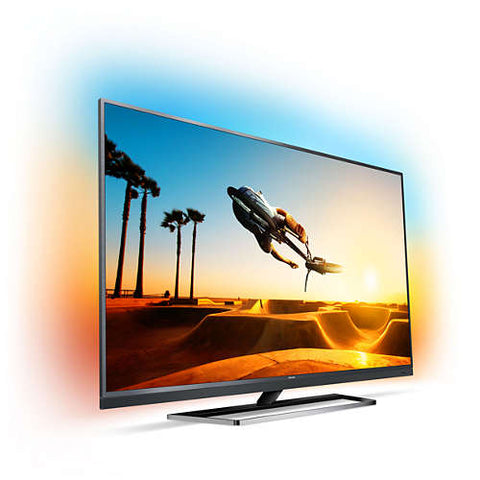 Philips 49" UHD, DVB-T2/C/S2, Android TV, Ambilight 3, HDR Premium, WCGM pannel 85%, Premium colors, P5 Videol processor, Quad core, 2200, 200HZ, PPI, 16 GB Internal memory, expandable, RC Keyboard, Micro Dimming Pro, DTS Premium Sound, 45W,  Soundbar,
