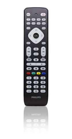 PHILIPS Universal remote control 8 in 1 - Universal IR database: TV, CABLE, SAT, DVB-T, DVD, DVDR-HDD combo, VCR, Operating distance: 33 ft (10 m)