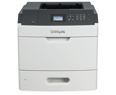 Mono Laser Printer Lexmark MS817dn Duplex; A4; 1200 x 1200 dpi; 52 ppm; 512 MB; capacity: 650 sheets; USB 2.0; Gigabit LAN; Maximum Monthly Duty Cycle up to 250 000 pages per month, 2.4'' colour LCD