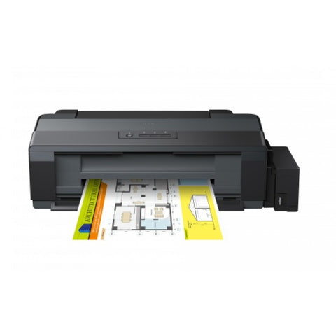 InkJet Printer EPSON L1300, A3+, 4 Ink Cartridges, KCYM, Manual, 5,706 x 1,440 dpi, 30 Pages/min Monochrome (plain paper), 17 Pages/min Color (plain paper), 100 Sheets Standard, 20 Photo Sheets, Memory Cards, USB