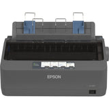 Dot Matrix Printer EPSON LX-350, 9 pins, 80 column, original + 4 copies, 347 cps HSD (10 cpi), Epson ESC/P - IBM 2380+ emulation, 3 fonts, 8 BarCode fonts, 3 paper paths, single and continous sheet, paper park, USB, Parallel and Serial I/F
