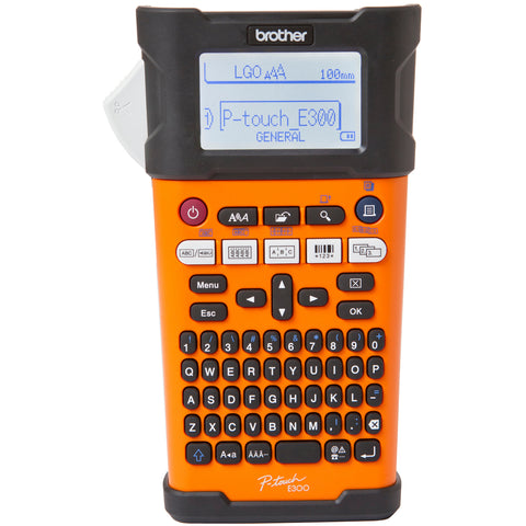 P-Touch BROTHER Labelling system PTE300VP, Handheld, QWERTY keyboard, TZe tapes 3,5 to 18 mm, Manual Cutter, Backlit LCD with label preview, High speed with barcode support