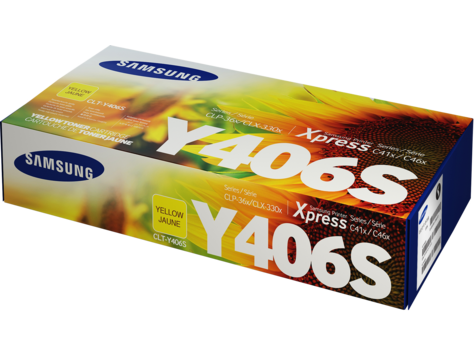 Консуматив Samsung CLT-Y406S Yellow Toner Cartridge (up to 1 000 A4 Pages at 5% coverage)* CLP-360/CLP-365 CLX-3300/CLX-3305/ C410W C460W C460FW