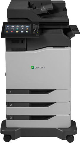 Color Laser Multifunctional Lexmark  CX825dtfe 4in1; Duplex; A4; 1200 x 1200 dpi; 4800 CQ; 52 ppm; 2048 MB; HDD, DADF; capacity: 1750 sheets;  Inline Stapler; USB 2.0; Gigabit Ethernet (10/100/1000);  7'' colour touch screen, 250 000pages