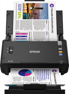 Scanner EPSON WorkForce DS-520, Scanners, A3 with stitching function, 600 dpi x 600 dpi (Horizontal x Vertical), Input: 48 Bits Color / 16 Bits Monochrome, Output: 24 Bits Color / 8 Bits Monochrome, Yes, Skip blank page, A3 stitching